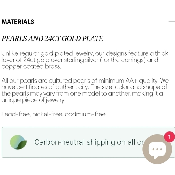 GISEL B. 24k Gold & Pearl Emmie Maxi Hoop Earrings NWT - Picture 7 of 7